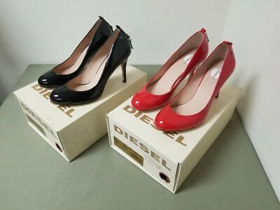 Nuevos zapatos de salón de tacón alto de charol Diesel Life para mujer.  Venta al por menor 140,00 Foto 1 de 4