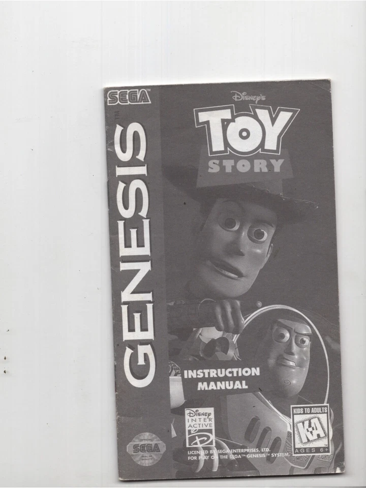 Toy Story Sega Genesis MANUAL ONLY Authentic Original - Image 1 of 1