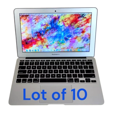Lot of 10x Apple Macbook Air 11" Laptop | i5 4GB RAM + 128GB SSD | MacOS Big Sur - Image 1 of 4