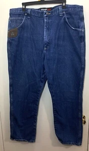 Men's 42x30 RIGGS by Wrangler Denim Medium Blue Pants Jeans 100% Cotton - Picture 1 of 7
