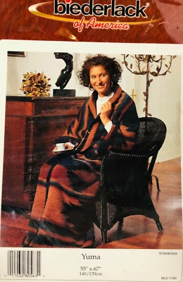 Biederlack Cuddle Wrap Blanket Yuma Southwest Snap Zip Wearable Stadium 55"x67" - Image 1 of 4