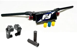 Fasst Flexx 15 Quad Low Handlebars Bars Blue Rox 2" Riser Grips Raptor 660 700 - Picture 1 of 3