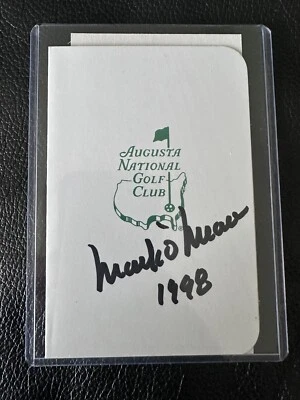 Mark O’Meara  Signed JSA Autographed Masters Augusta National Scorecard #4 - Image 1 of 3
