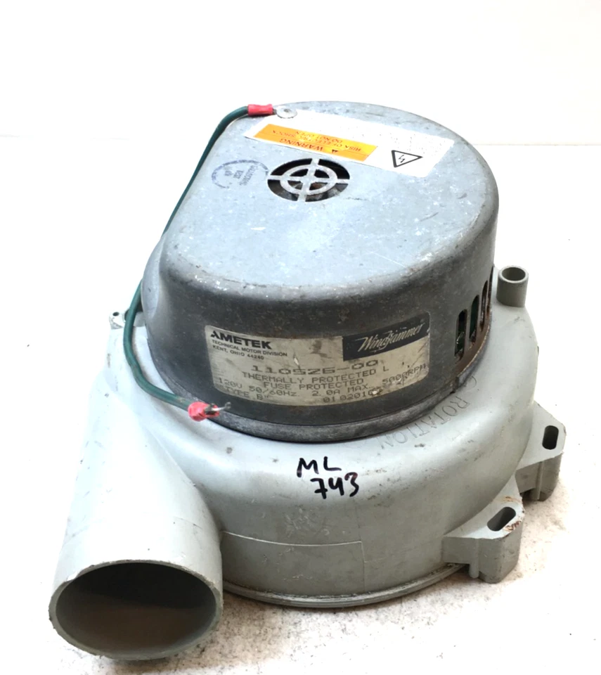 Motor de velocidad variable AMETEK 110526-00 5000 RPM 120V WindJammer usado #ML743 Foto 1 de 4