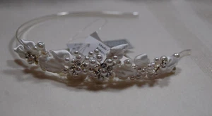 Silver Crystalized with Swarovski Tiara Headband Headpiece David's Bridal NEW - Picture 1 of 8
