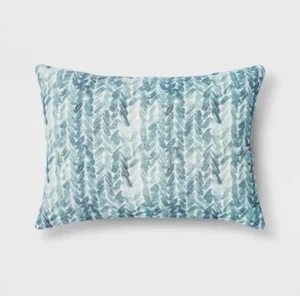 Threshold Blue Print Lumbar Throw Pillow Set 13 In x 18 In - Set of 2 - Picture 1 of 3