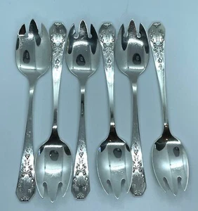 Madam Jumel Eisgabeln Set Wittling Sterlingsilber 1908 - 6er Set - Bild 1 von 5