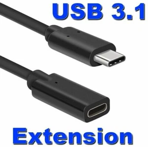 0.2m USB 3.1 Type-C Extension Charging Cable Male to Female Cord Lead Adapter - Picture 1 of 12