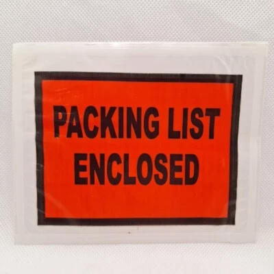 Pack Of 1,000 Packing List Envelopes 29PH33 Orange 4 1/2 IN OUTSIDE HT, 5 1/2 IN - Image 1 of 2