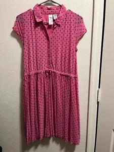 Guess Los Angeles Pink Polka Dot Dress Girls Size 16 - Picture 1 of 3