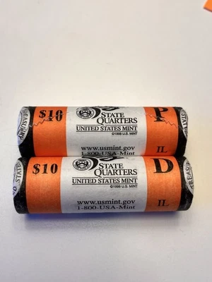 2003-P&D Illinois State Quarters Mint Wrapped Rolls - Image 1 of 4