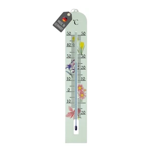 Gartenthermometer Grün 40 cm Groß Kunststoff Innen Außen Garten Thermometer - Bild 1 von 7
