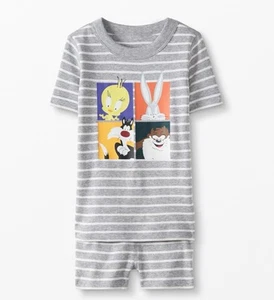 NEW Hanna Andersson Short John pajamas set Looney Tunes 8 130 cm - Picture 1 of 2