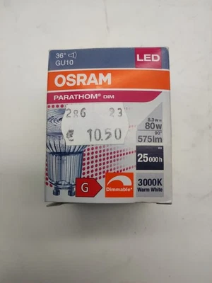 Osram Parathom Dimmbar Par16 80 36° GU10 300K LED Spot - Bild 1 von 3