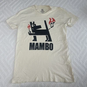 Vintage Mambo Shirt Herren Medium Beige Furz Hund Tee Surf Y2K Skate 90s Australia - Bild 1 von 7