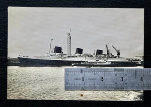 FOTO ORIGINAL CGT FRENCH LINE SS NORMANDIE 7" X 5" FERNEX LE HARVE AÑOS 30 - Imagen 1 de 4
