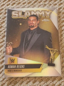 2025 Topps Chrome WWE - Roman Reigns - Slammy Refractor #SMY-RRN1 - Picture 1 of 2