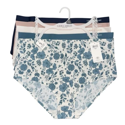 Laura Ashley~Bragas cortas para mujer florales/sólidas 5 pares LS6895~Talla XL ~GRAN CALIDAD Foto 1 de 4