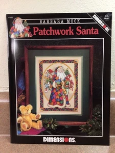 Vintage Dimensions #242 Patchwork Santa- Barbara Mock - Picture 1 of 4