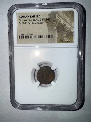 Roman Empire AD 337-361 BI Half-Centenionalis for Constantius II, NGC Graded - Image 1 of 4