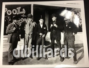 Pool Billiards Dandies in Front of Pool Room 8x10 Pool Player Still Photo Unique - Picture 1 of 1