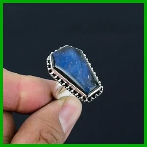 Memorial Day Sale Labradorite Stone Sisters Gift Promise Ring Sterling Silver - Picture 1 of 6