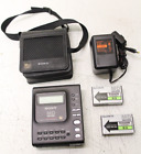SONY MZ-1 Black MiniDisc MD Walkman Player Recorder +power, case, batteries