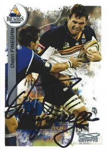 Signed 2003 ACT BRUMBIES Rugby Union Card OWEN FINEGAN - Picture 1 of 2