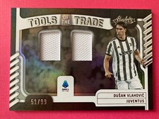 2022-23 PANINI CHRONICLES TOOLS OF THE TRADE DUSAN VLAHOVIC PATCH / 99