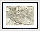 MAP ANTIQUE MIDDLE EAST IRAN PERSIA DE L'ISLE BLACK FRAMED ART PRINT B12X7077