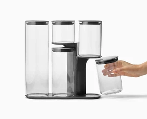 NEW Joseph Joseph Podium Stainless-steel Storage Container Set 95035 - RRP $169 - Picture 1 of 4