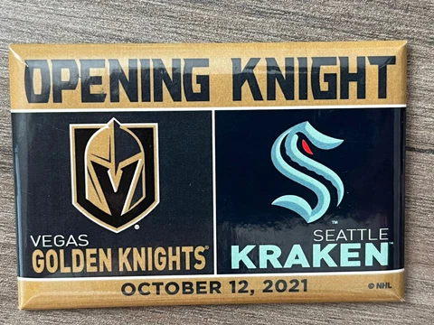 Vegas Golden Knights Seattle Kraken Magnet  First Ever NHL Game 10/12/21 🧲 Cover