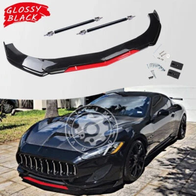 Front Bumper Lip Spoiler & Strut Rods Body Kit For Maserati	GranTurismo 2DR AB - Image 1 of 4