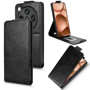 Vertica Flip PU Leather Case For Oppo Find X8 Ultra X8s + A5x A5 Reno 14 13F F29 - Picture 1 of 26