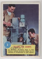 1963 Topps Popsicle Space Cards Testing the chimps #3 0s4