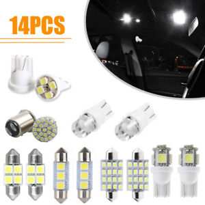 14X LED Car Interior Light Package Kit for Dome Map License Plate Lamp Bulbs