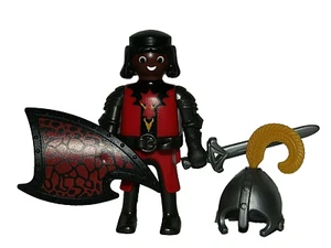 Playmobil Warrior Red Dragon Medieval Knight w/ shield - C52 - Picture 1 of 5