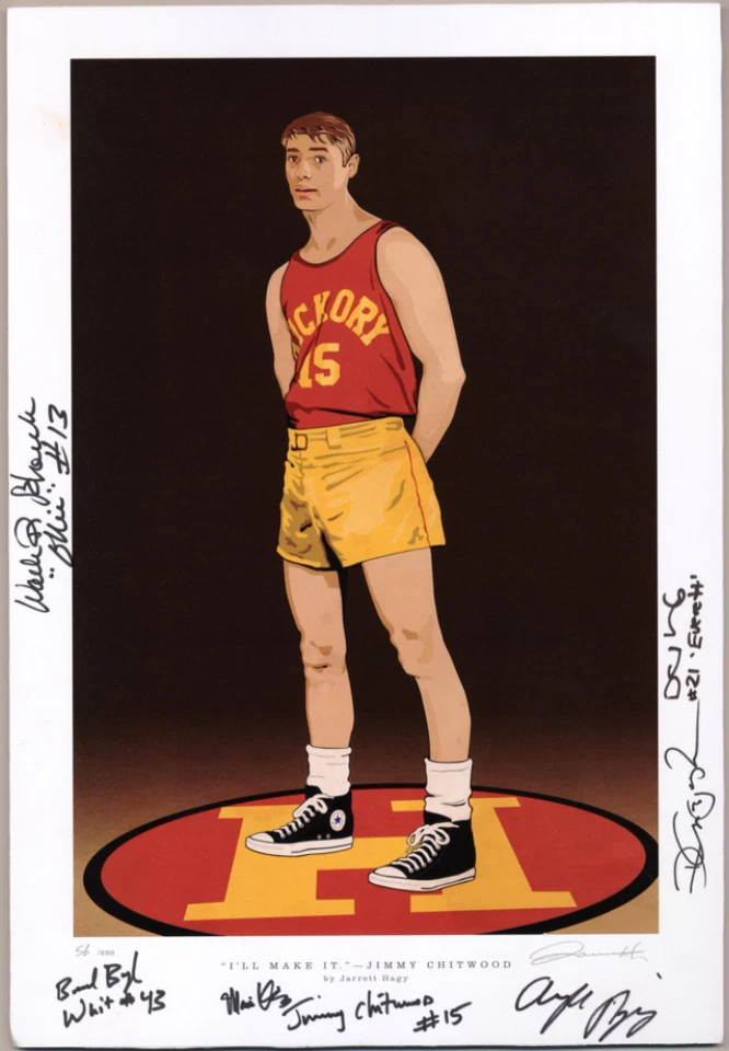 ¡Póster autografiado firmado por el elenco de Hoosiers! ¡Auténtico! 18802 Foto 1 de 1