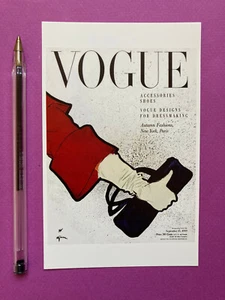 carte postale 15 septembre 1949 René Gruau couverture Vogue magazine mode - Picture 1 of 2