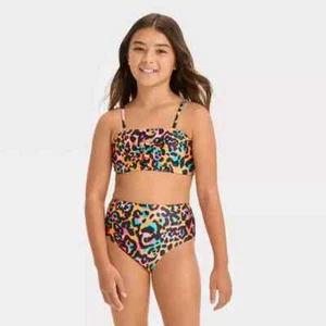 Girls' 'Wild Summer' Cheetah Printed Bikini Set - art class Size S(6/7) NWT - Picture 1 of 2