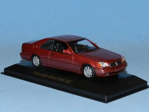 Maxichamps 1/43 1992 Mercedes-Benz 600 SEC (C140) Metallic Red MiB - Bild 1 von 6