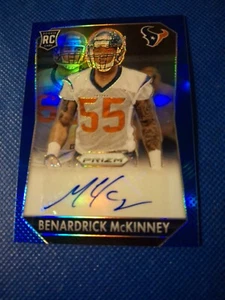 Tarjeta de novato Bernardrick McKinney Panini Prizm 2015 azul autografiada automática radiocontrol/175 - Imagen 1 de 2