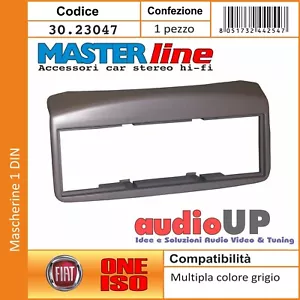 MASCHERINA AUTORADIO 1 DIN FIAT MULTIPLA ADATTATORE UN DIN COLORE GRIGIO - Foto 1 di 2