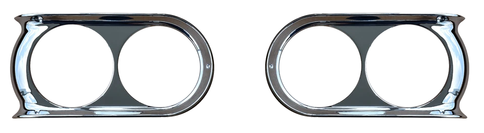 Chrome Headlight Bezel Set 1960-1966 GMC Pickup (Key Parts # 0848-057) - Image 1 of 1