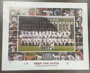 2004 World Champion Boston Red Sox Lithograph 24.5x31 Keep The Faith Bill Purdom - Picture 1 of 11