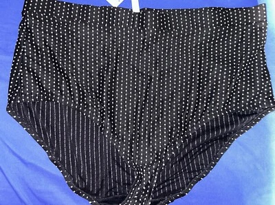 Calzoncillo de natación Lane Bryant parte inferior textura a lunares negro blanco talla 32 NUEVO CON ETIQUETAS Foto 1 de 4