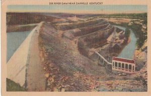 Dix River Dam vicino a Danville, Kentucky cartolina d'epoca pubblicata 1948 - Foto 1 di 2