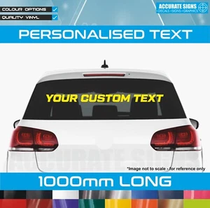 Large Custom Text Sticker 1000mm Personalised Car Van Windscreen Window - Picture 1 of 4