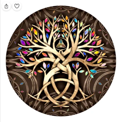 TREE LIFE CELTIC IRISH SIGN KNOT ART Silver Plated CUFF BANGLE Bracelet Women - Image 1 of 4