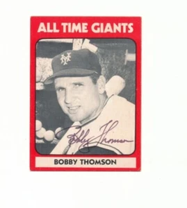 bobby thomson autograph tcma baseball card 1980 # 5 dec 2010 - Picture 1 of 2